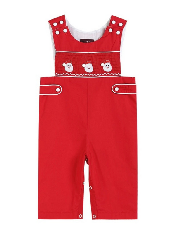 Red and White Santa Overalls
